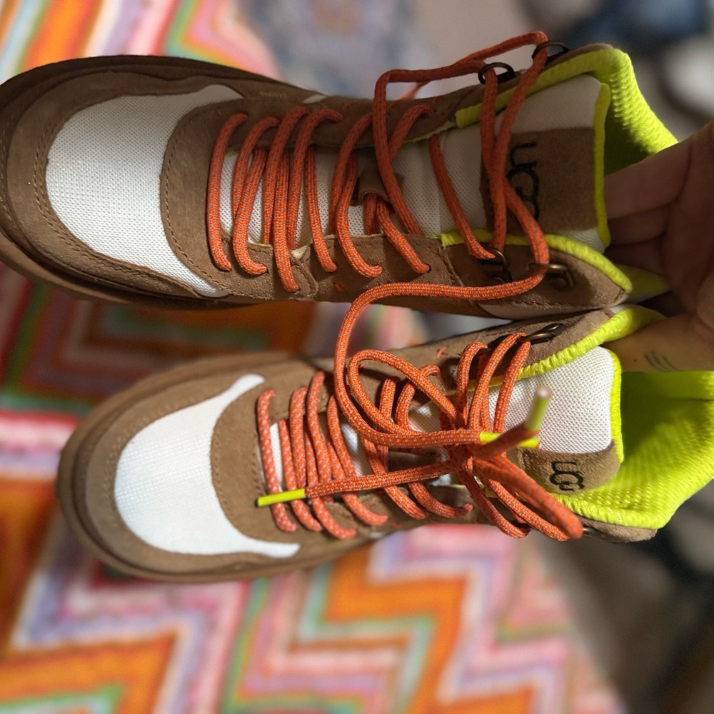 UGG Women's Combat Boots with Orange Laces